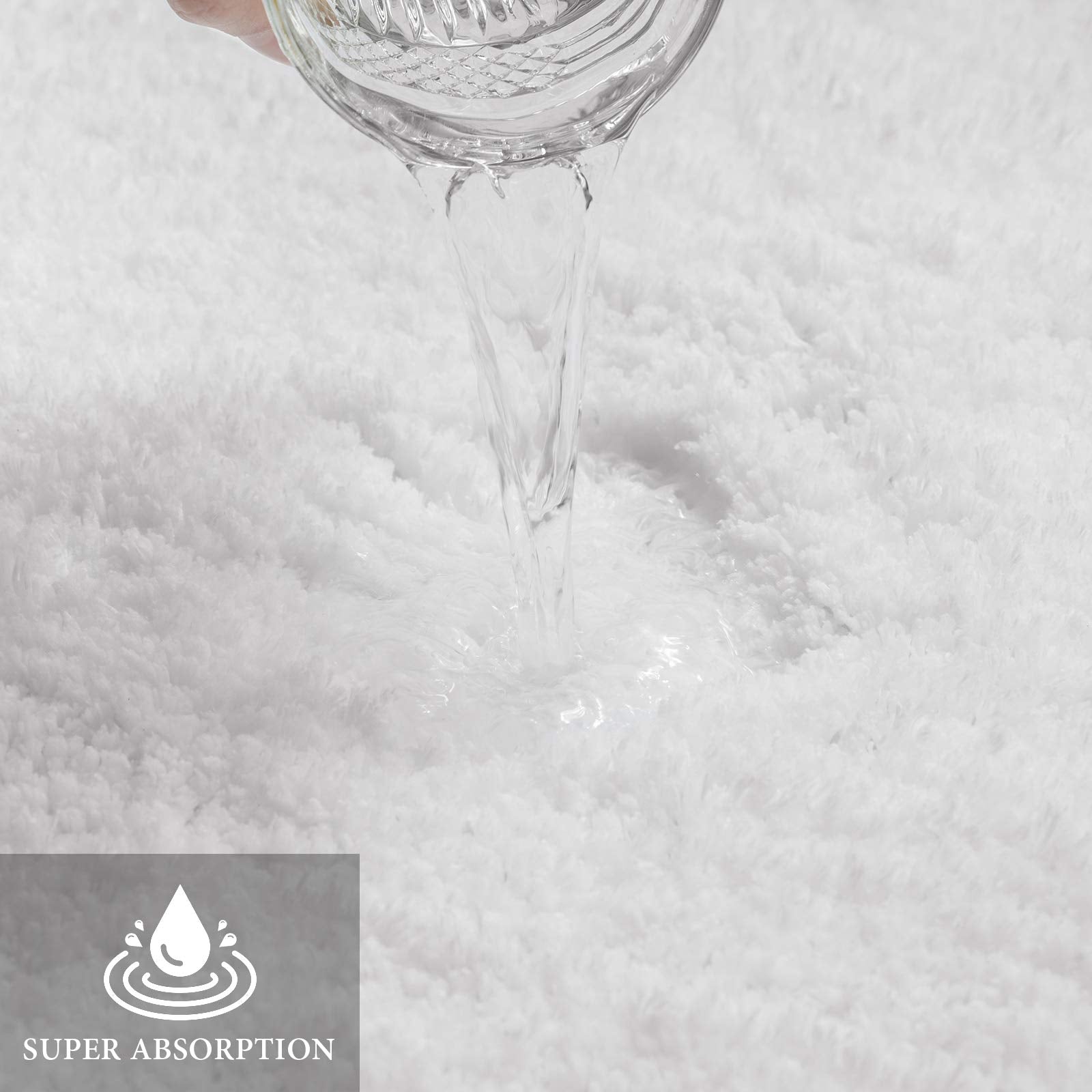 Miulee Set Of 2 Non Slip Shaggy Bathroom Rugs Extra Thick Soft Bath Mats Christmas Plush Microfiber Absorbent Water For Tub Show